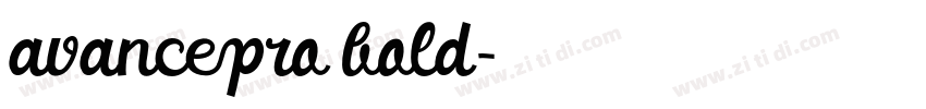 avancepro bold字体转换